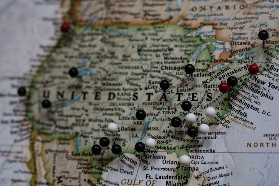 USA nationwide coverage map with states